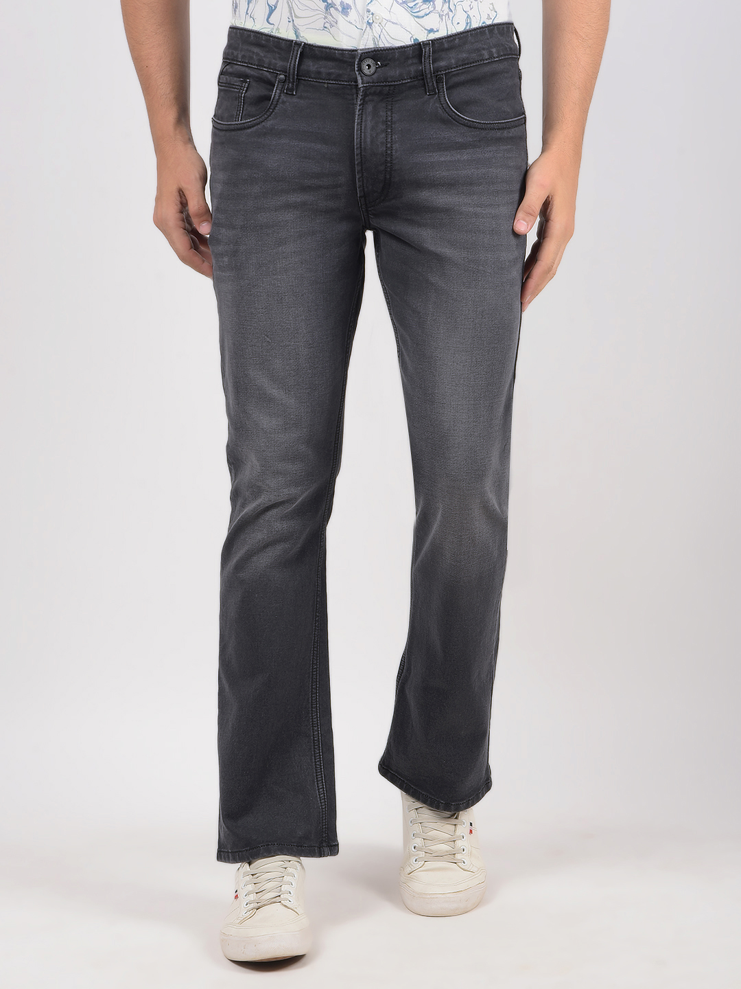 Numero Uno Men Solid Grey Jeans